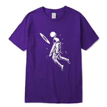 Short Sleeve Top T-Shirt Spaceman Print
