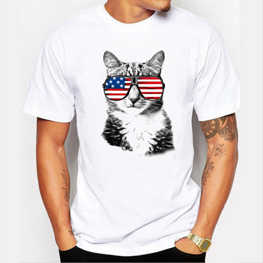 Mens 3D Short-sleeve T-shirt With A Crew Neck, Available In Plus Sizes