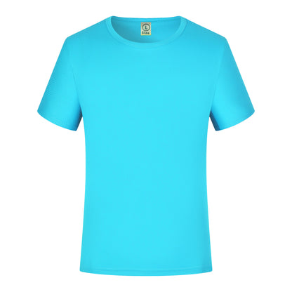 Summer Small Plaid Round Neck Short-sleeved Quick-drying T-shirt