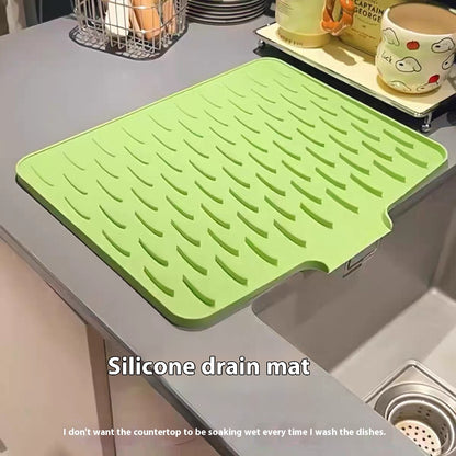 Silicone Drain Pad On Countertop Slope