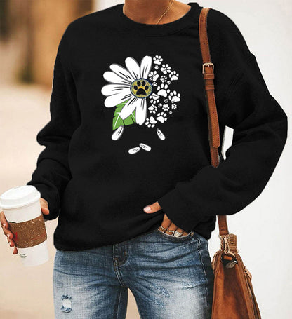 Long sleeve printed sweatshirt
