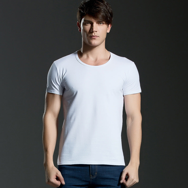 Round neck solid color bottoming shirt
