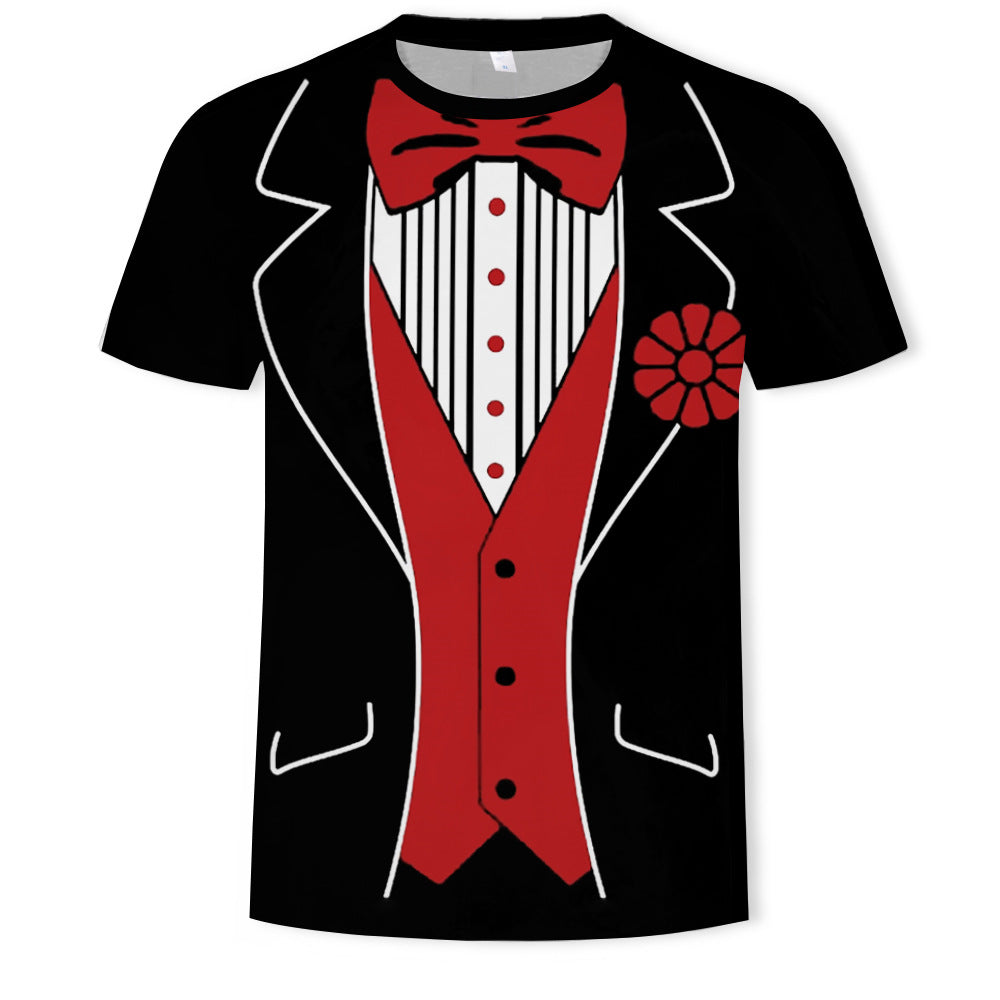 Summer T-shirt 3D Digital Printing Short Sleeve