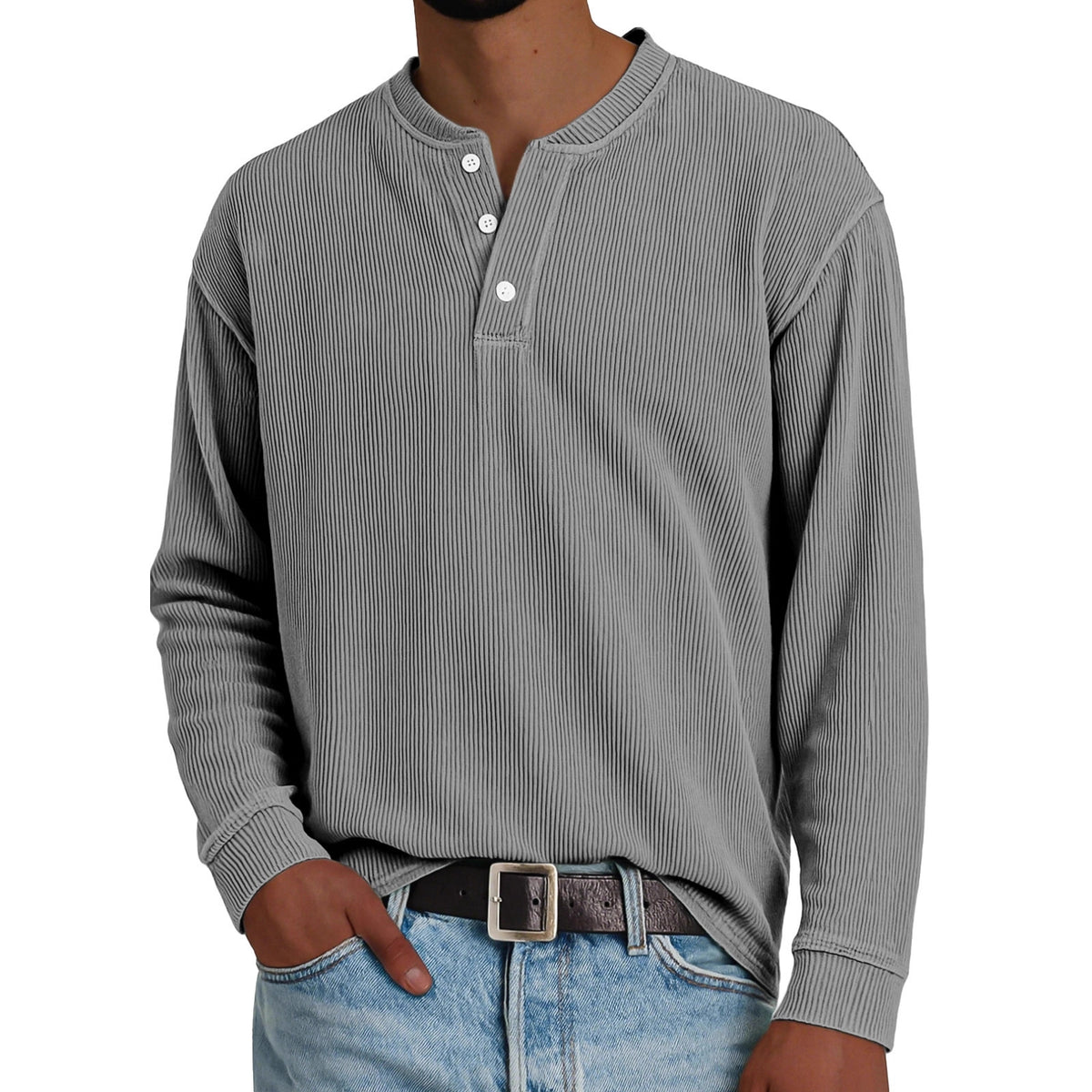Premium Solid-color Comfortable Long-sleeve Design
