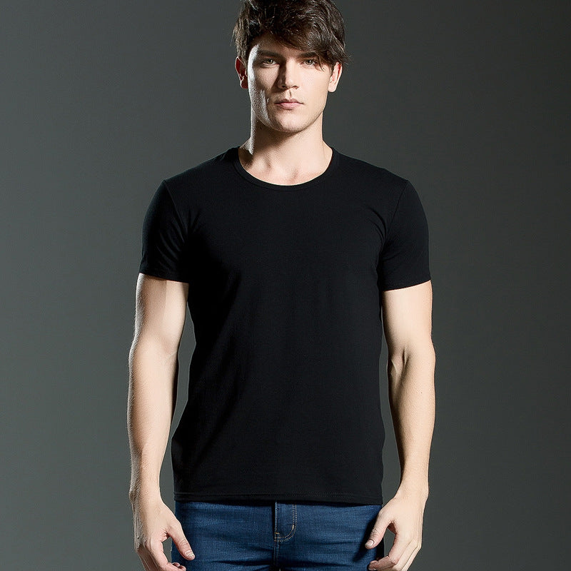 Round neck solid color bottoming shirt
