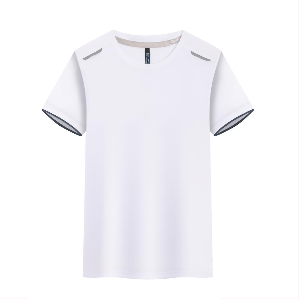 Round Neck Ice Silk Quick-drying T-shirt Marathon Short Sleeve
