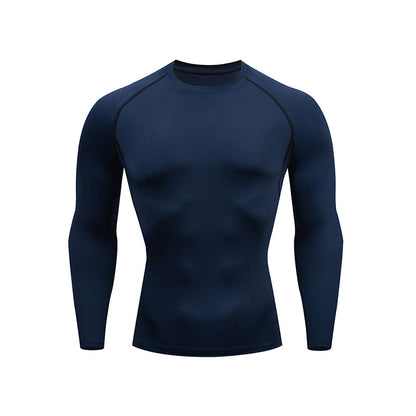 Workout Top Outdoor Sports High Elastic Cycling Training Breathable Tight Colorful Long Sleeve