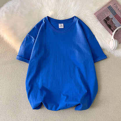Loose Plus Size Solid Color T-shirt Top