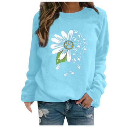 Long sleeve printed sweatshirt
