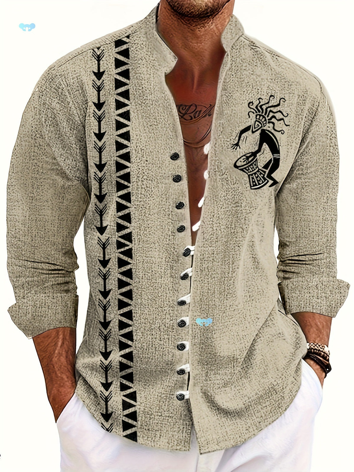 Mens Fashion 3D Printed Shirt Top