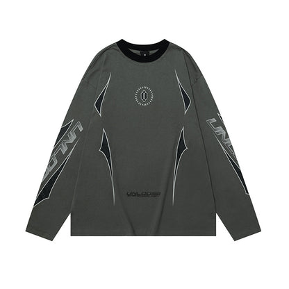 Round Neck Drop Shoulder Version Long Sleeves