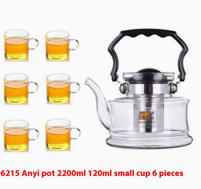 Heat-resistant Borosilicate Open Fire Heating Chinese Scented Teapot
