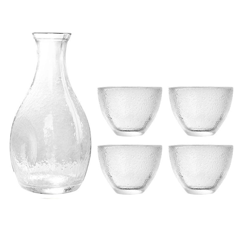 Transparent Glass Clear Wine Pot Set Small Cup