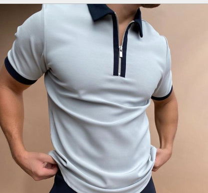 Men's T-Shirt Top With Zipper
