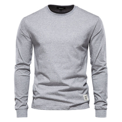 Men's Solid Color Long-sleeved Top High Street