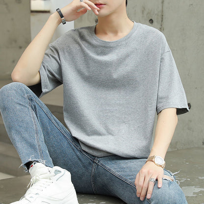 Men's Solid Color Short-sleeved T-shirt