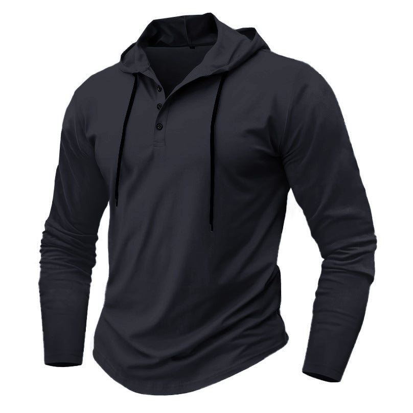 Sports Fitness Hooded Long Sleeve Top Men