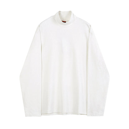 Half Turtleneck Bottoming Shirt Men's Pure Cotton Long Sleeve T-shirt
