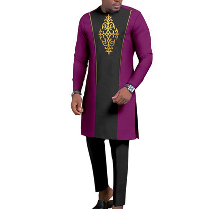 Men's Bronzing Cotton Two-piece Set