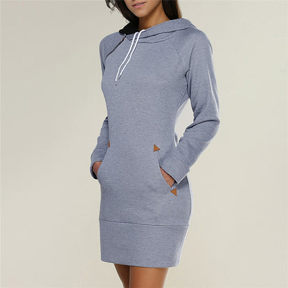Hooded Zipper Pullover Mid-Length Sweater