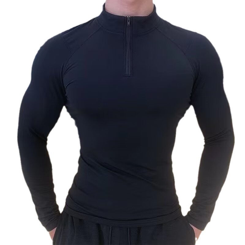 Quick-drying Long-sleeved Men's Workout Elastic T-shirt
