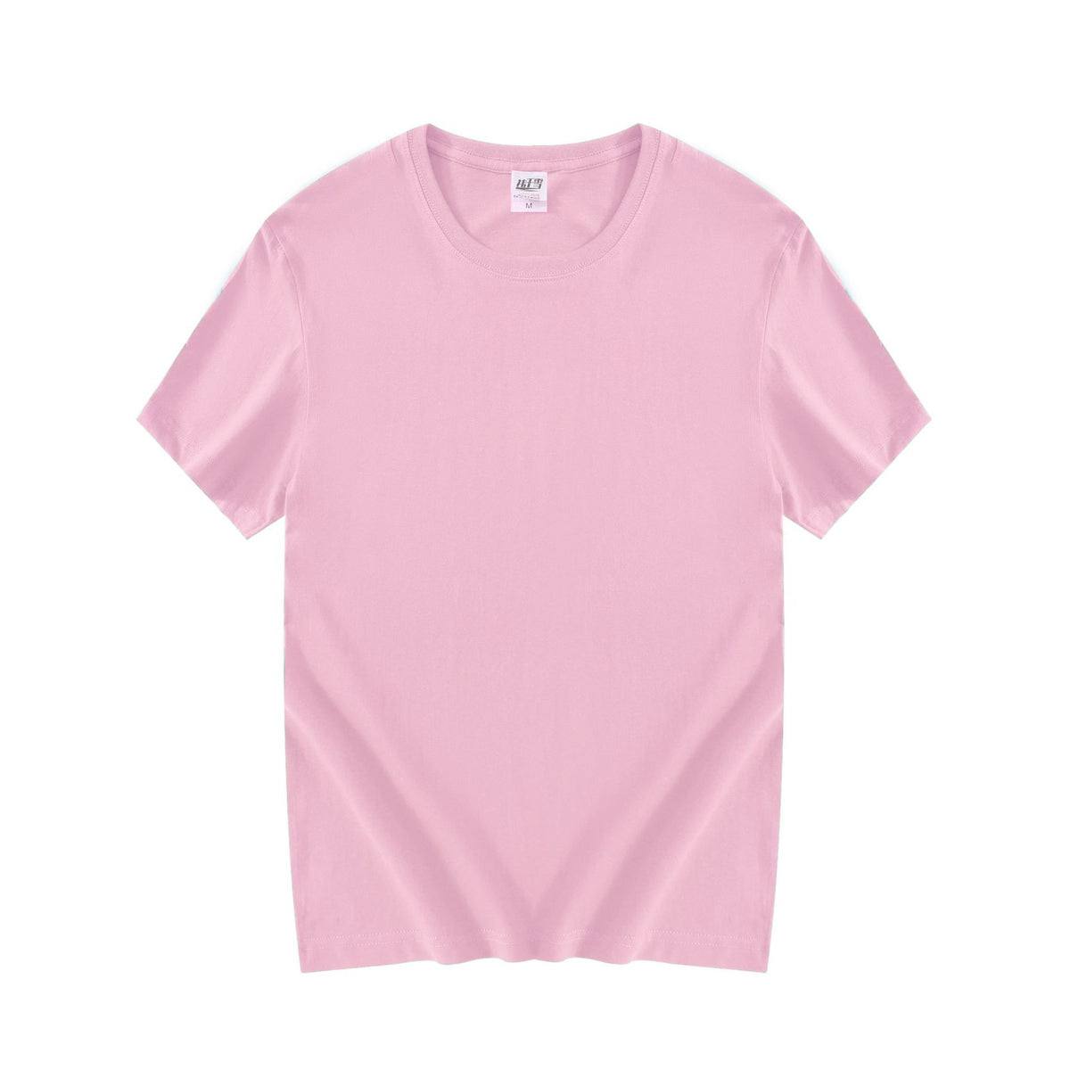 Plus Size Short-sleeved T-shirt Men's Round Neck Solid Color