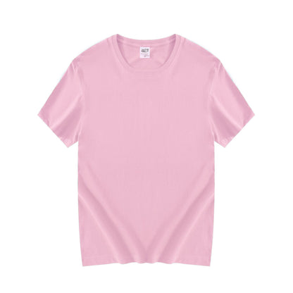 Plus Size Short-sleeved T-shirt Men's Round Neck Solid Color