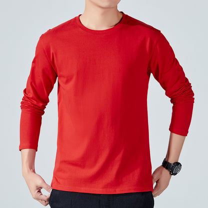 Mens Long sleeve Solid colorCotton T-shirt