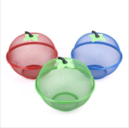 Wrought Iron Plastic Spraying Kitchen Basin Fruit Basket Vegetable Cover