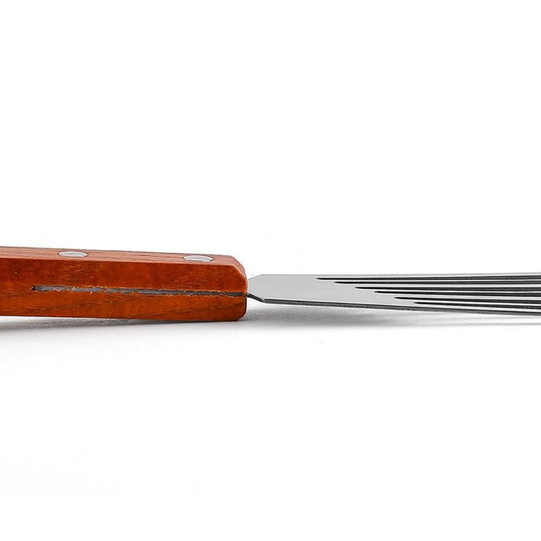 Wooden Handle Stainless Steel Household Kitchen Tool Fish Frying Shovel