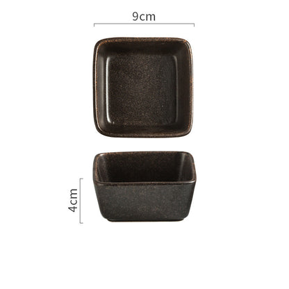 Japanese Square Ceramic Seasoning Dish Set