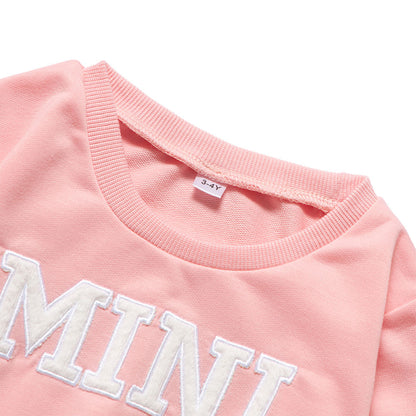 Letter Printed Parent-child Sweater