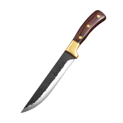 Copper Head Forged Boning Knife Hammer Pattern Slaughter