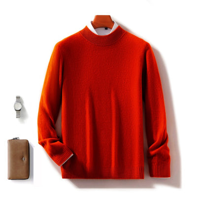Thickened Half-height Sweater Solid Color Knitted Base Cardigan Warm Top