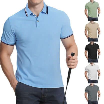 Summer Loose Lapels Short Sleeve Men
