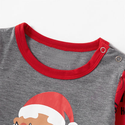 Christmas Printed Parent-child Long Sleeve Pajama Set