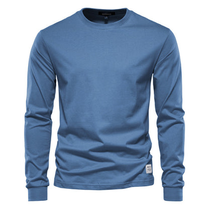 Men's Solid Color Long-sleeved Top High Street
