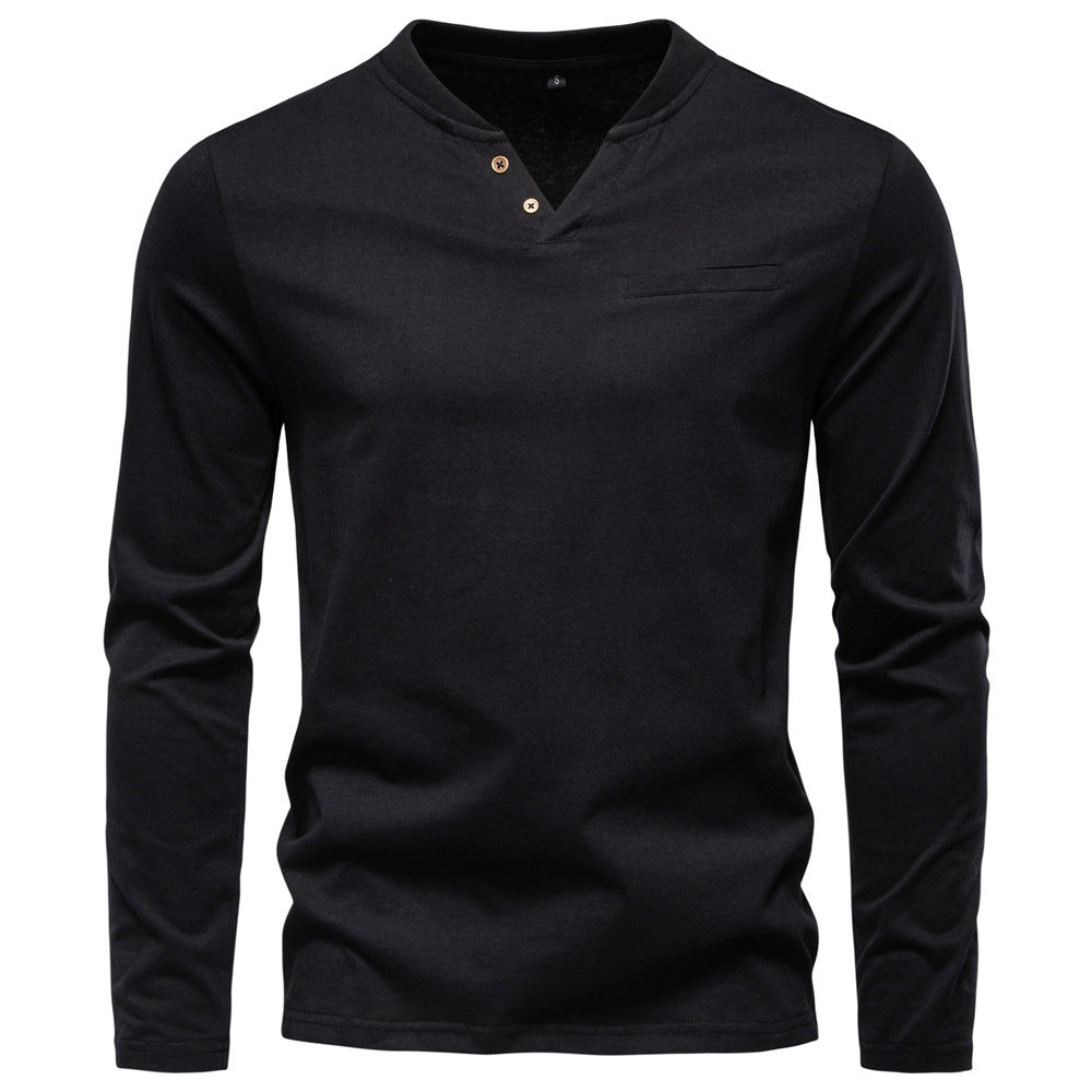 Mens V Neck Slim Fit Base Layer Shirt