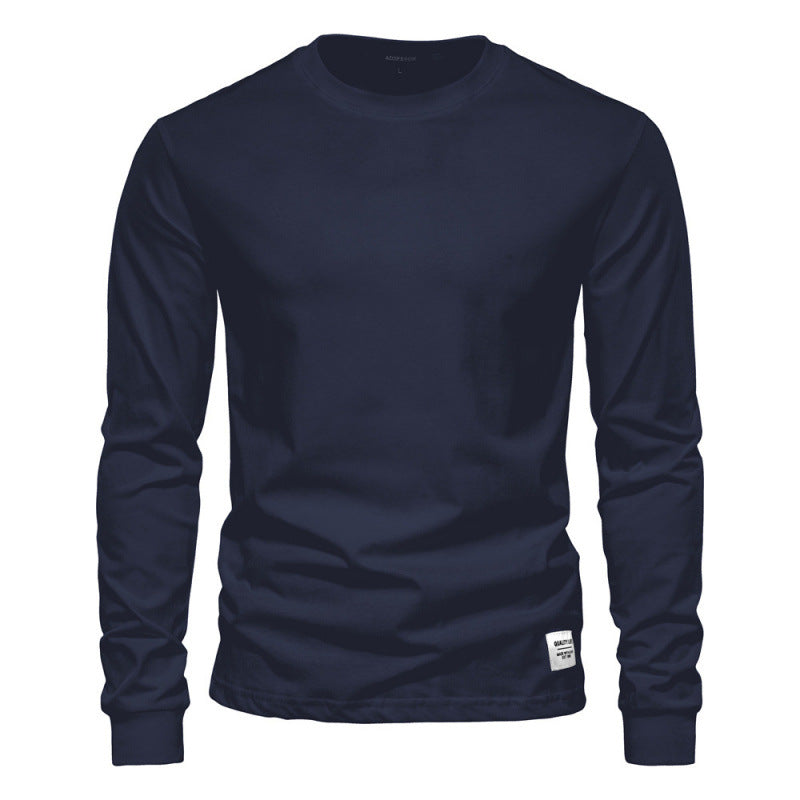Men's Solid Color Long-sleeved Top High Street