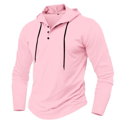 Sports Fitness Hooded Long Sleeve Top Men