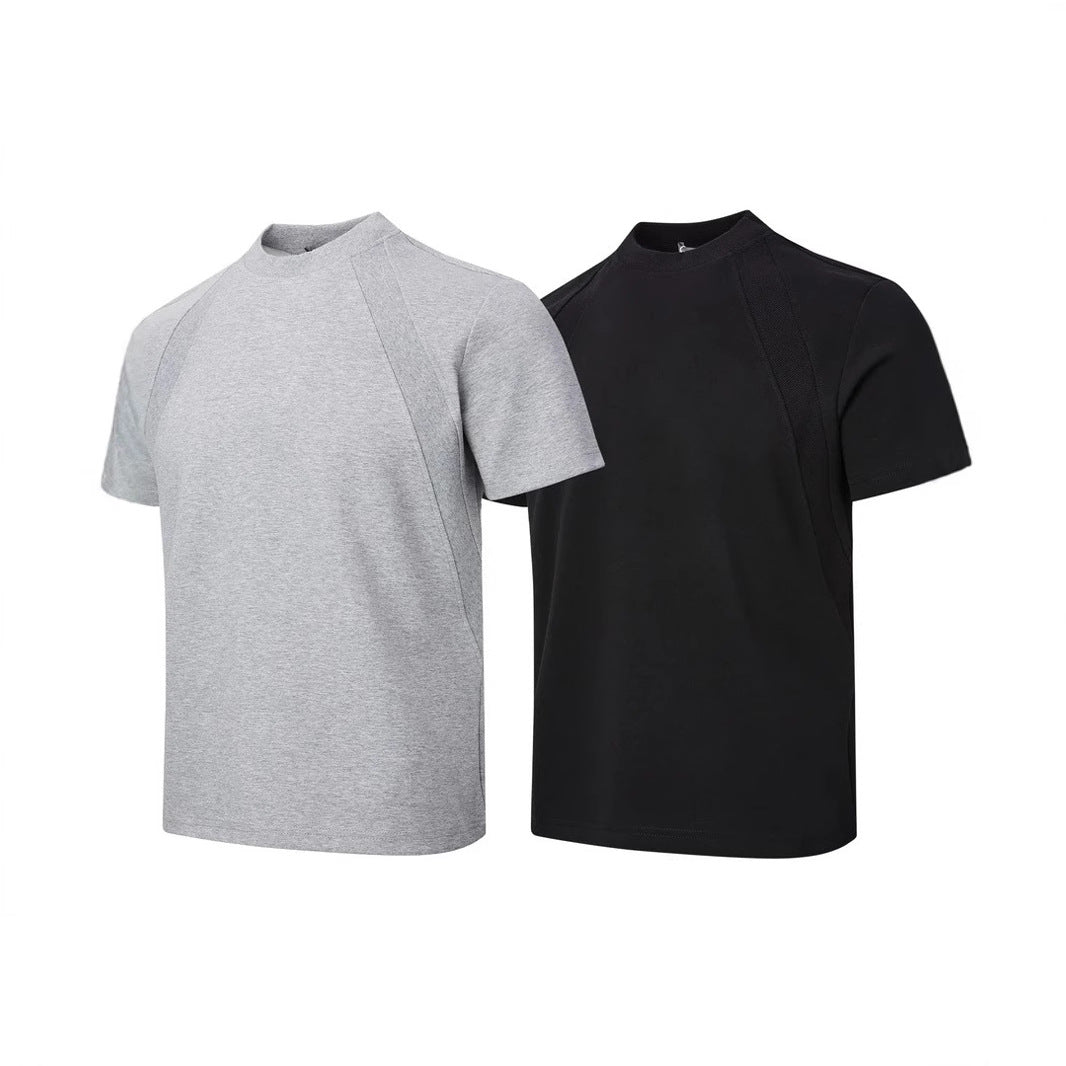 Air Layer Stitching Short Sleeve Top
