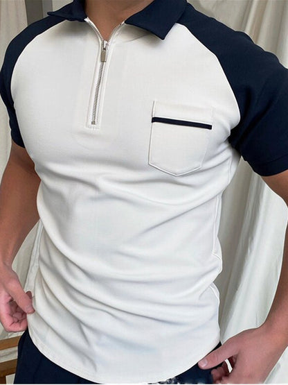 Men's T-Shirt Top With Zipper
