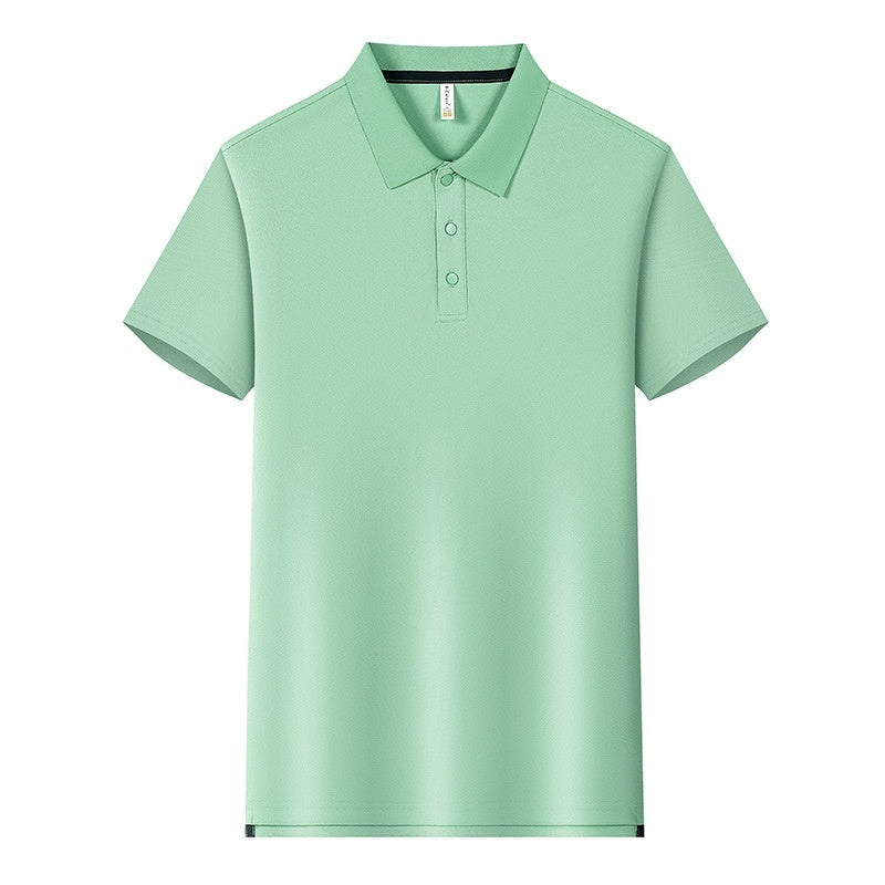 190g Tianshu Cotton Split Solid Color Polo Shirt