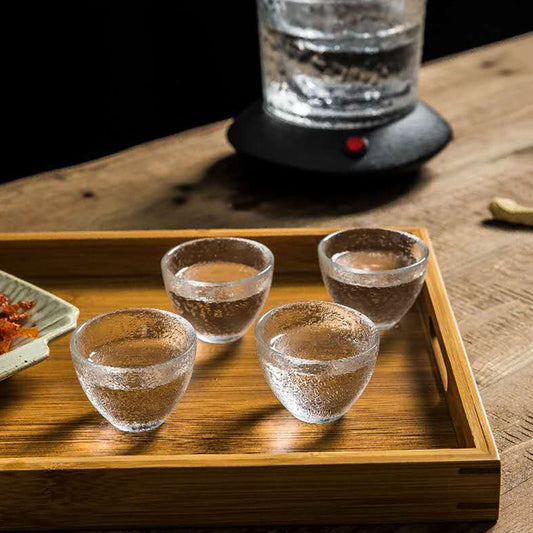 Transparent Glass Clear Wine Pot Set Small Cup