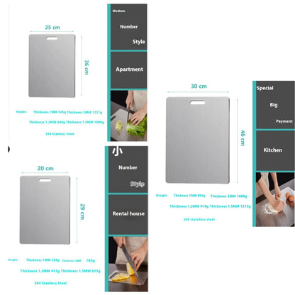 Stainless Steel Cutting Double-sided Kneading Panel Hanging Hole