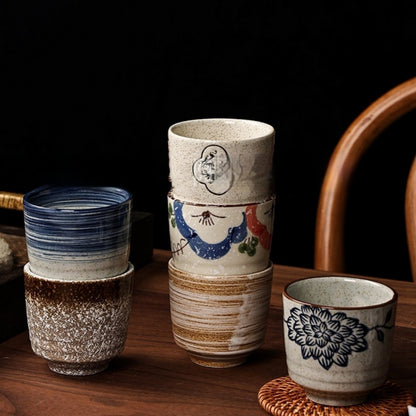 Japanese Style Hand Drawn Ceramic Kung Fu Tea Cup