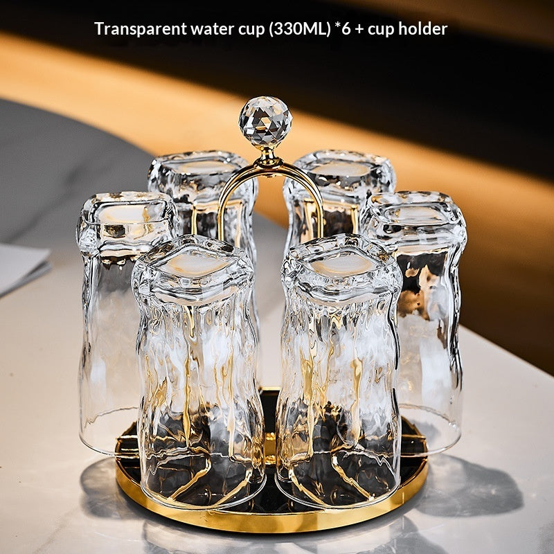 Premium Twisted Glass Drinking Heat-resistant Tea Guest-serving Cup Set