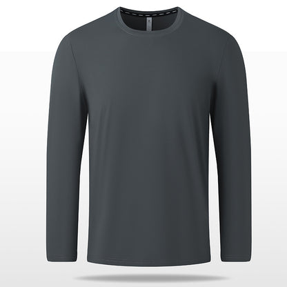 Non-deformed Solid Color Long Sleeve T-shirt
