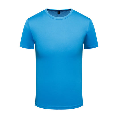 Men's solid color casual Ice Silk Quick-drying T-shirt