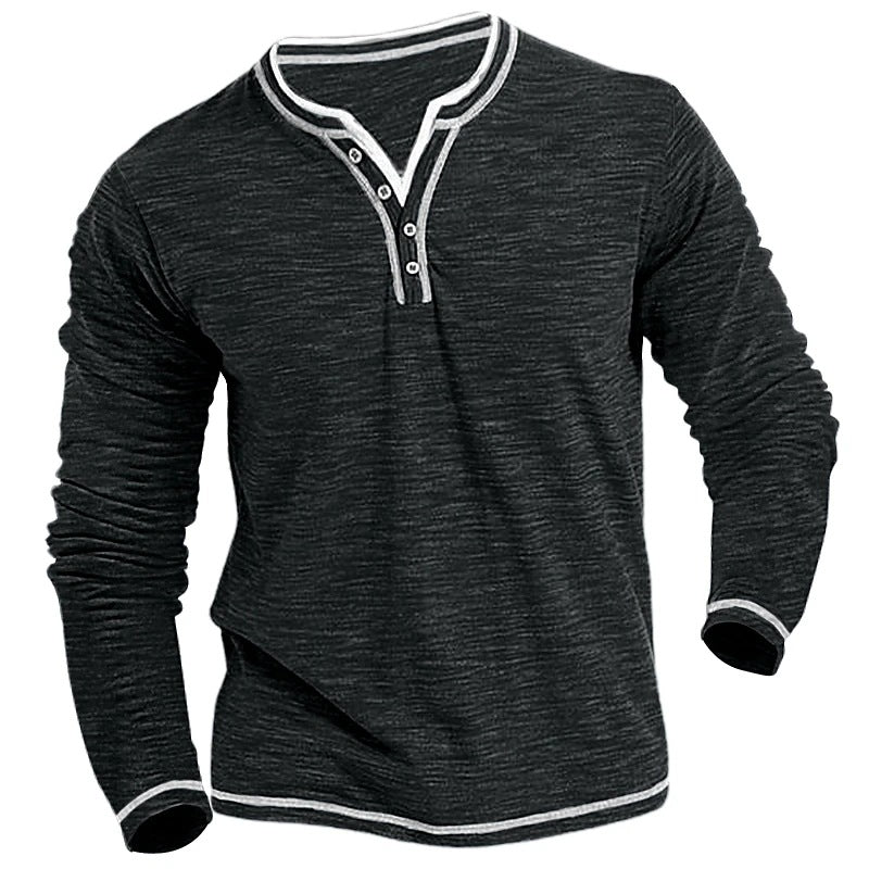 Comfortable Soft Stretch Henley Shirt T-shirt